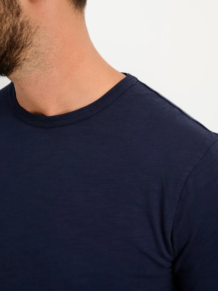 Men Alex Mill Tees Polos Standard Long Sleeve TShirt In Slub Cotton Navy Men Alex Mill Tees Polos Standard Long Sleeve TShirt In Slub Cotton Navy