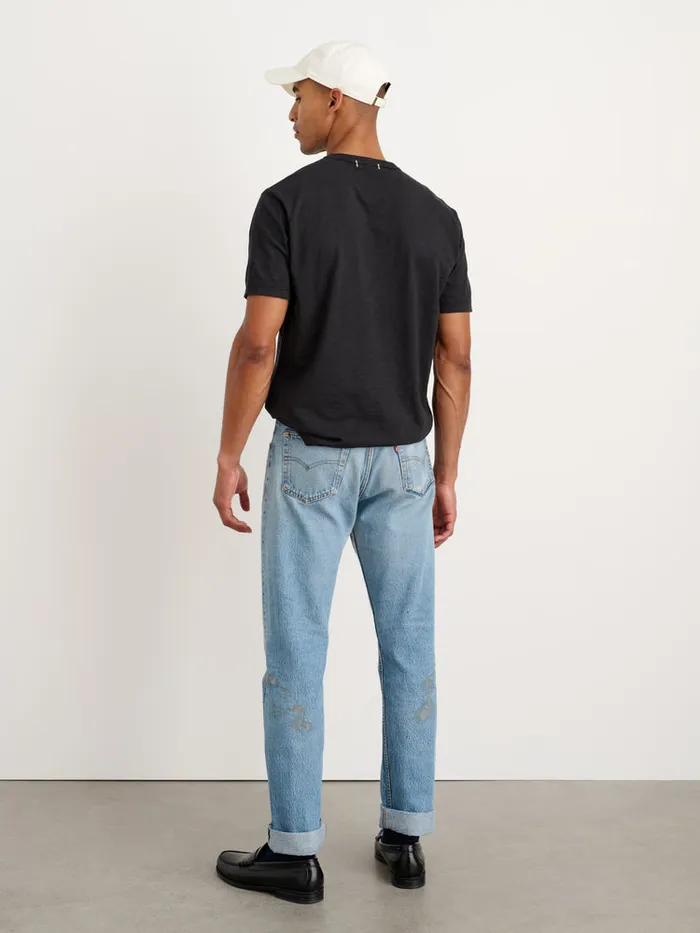 Men Alex Mill Tees Polos Standard Pocket Tee In Slub Cotton Black