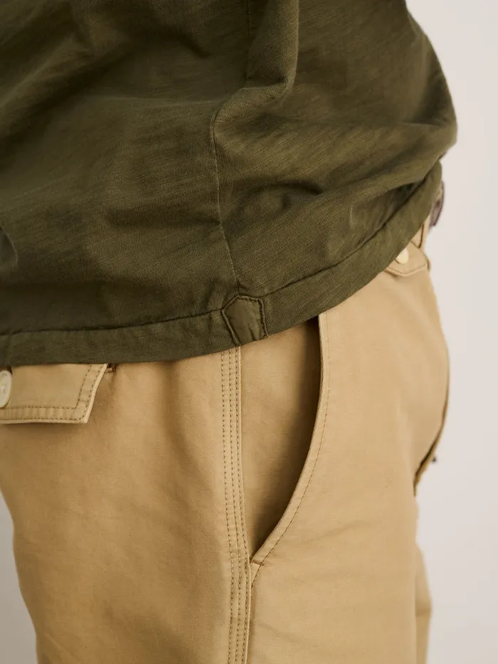 Men Alex Mill Tees Polos Standard Pocket Tee In Slub Cotton Faded Deep Olive