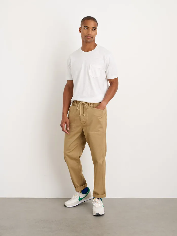Men Alex Mill Tees Polos Standard Pocket Tee In Slub Cotton White