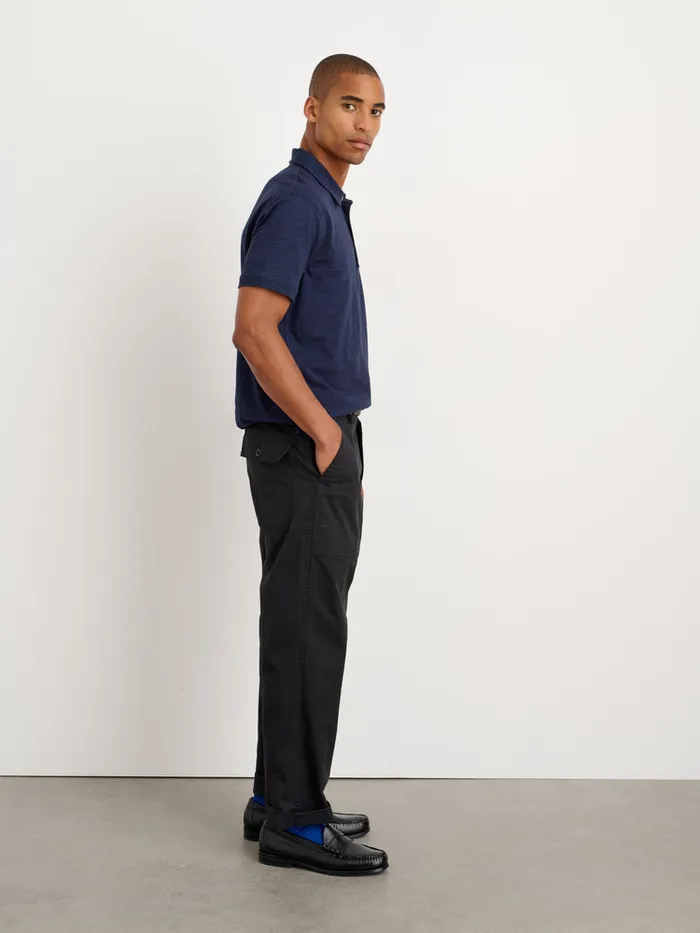 Men Alex Mill Tees Polos Standard Slub Cotton Polo Navy