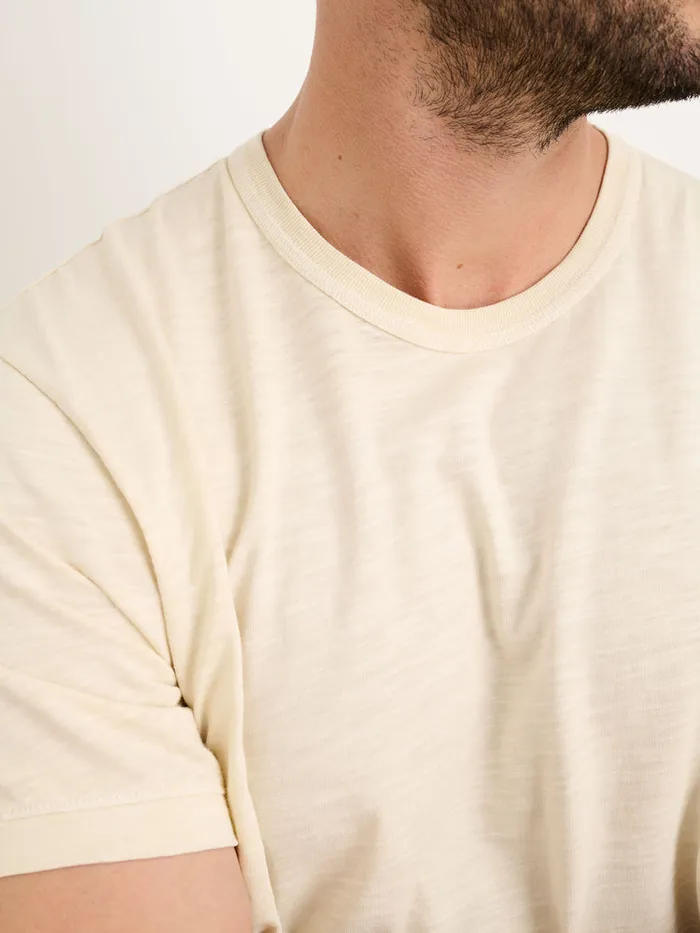 Men Alex Mill Tees Polos Standard T Shirt In Slub Cotton Almond Milk