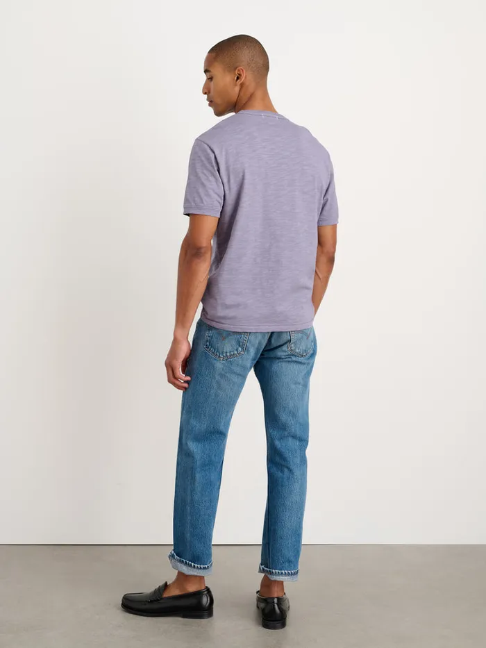 Men Alex Mill Tees Polos Standard T Shirt In Slub Cotton Ceil Blue