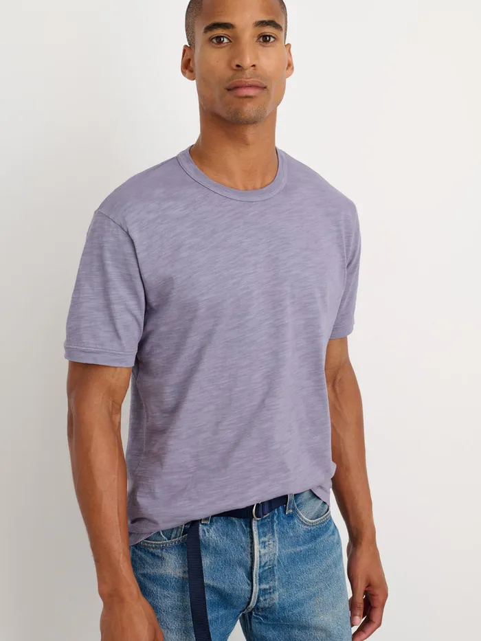 Men Alex Mill Tees Polos Standard T Shirt In Slub Cotton Ceil Blue