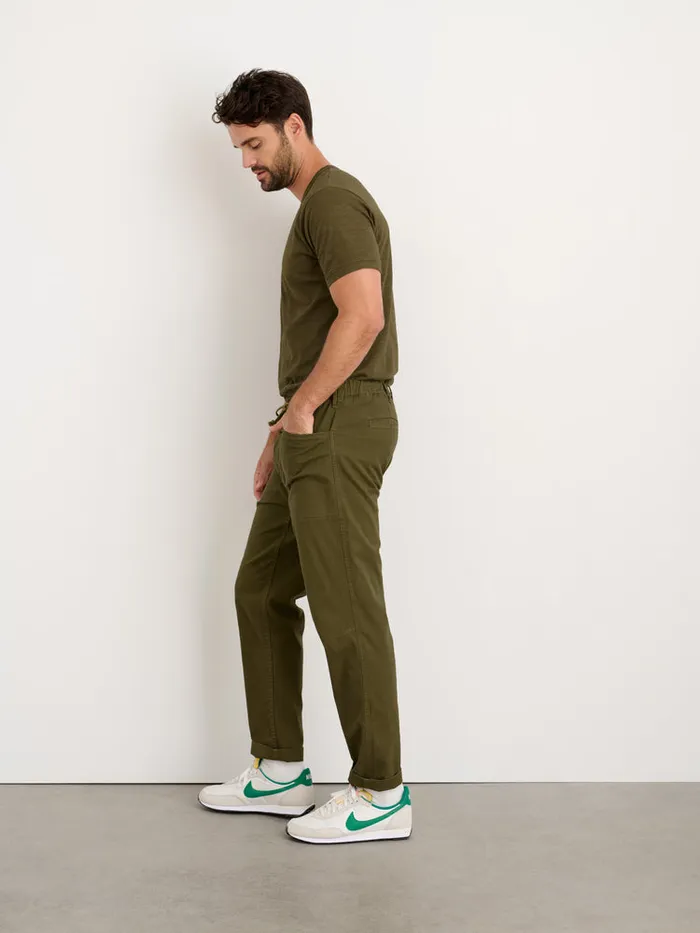 Men Alex Mill Tees Polos Standard T Shirt In Slub Cotton Faded Deep Olive