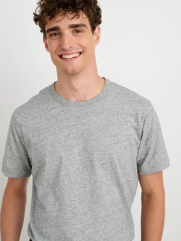 Men Alex Mill Tees Polos Standard TShirt In Slub Cotton Heather Grey