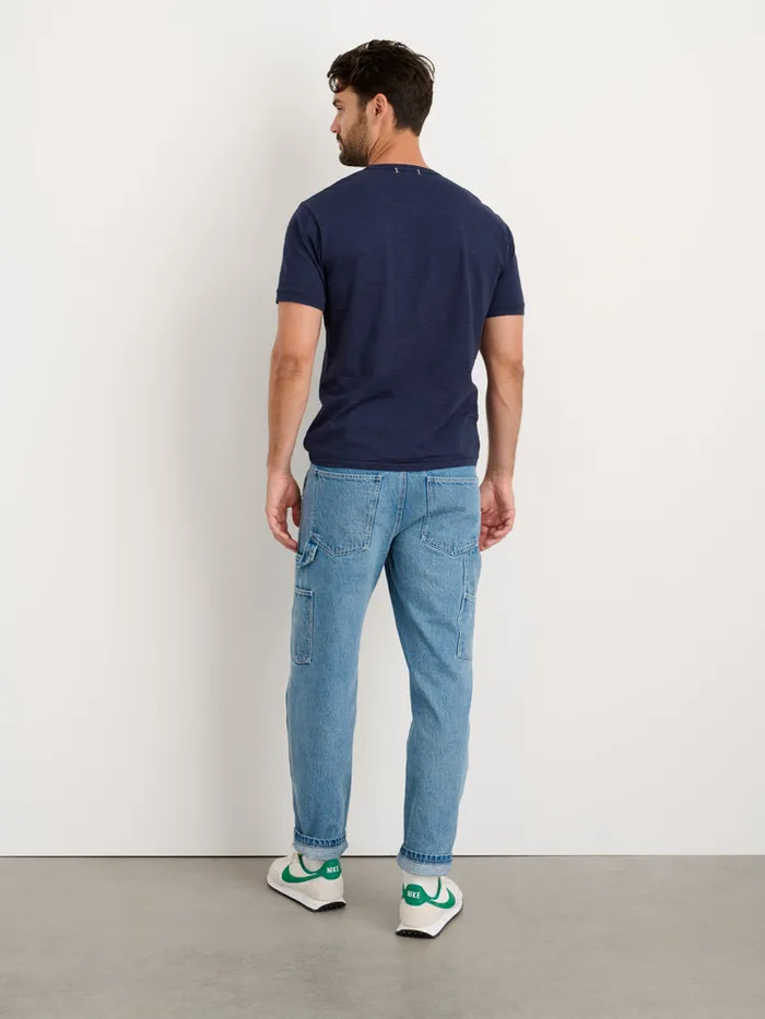 Men Alex Mill Tees Polos Standard T Shirt In Slub Cotton Navy