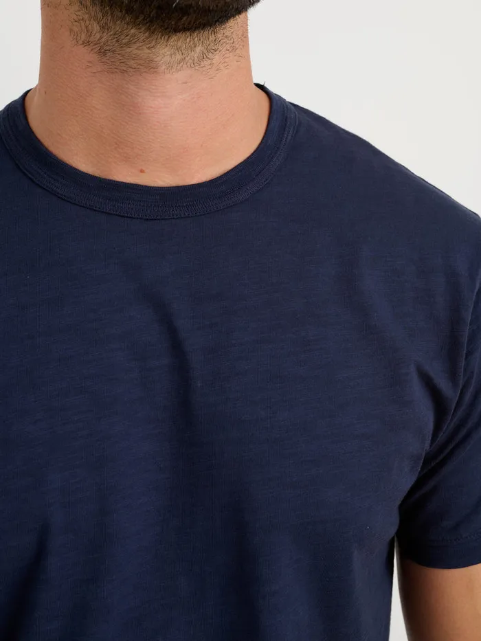 Men Alex Mill Tees Polos Standard T Shirt In Slub Cotton Navy