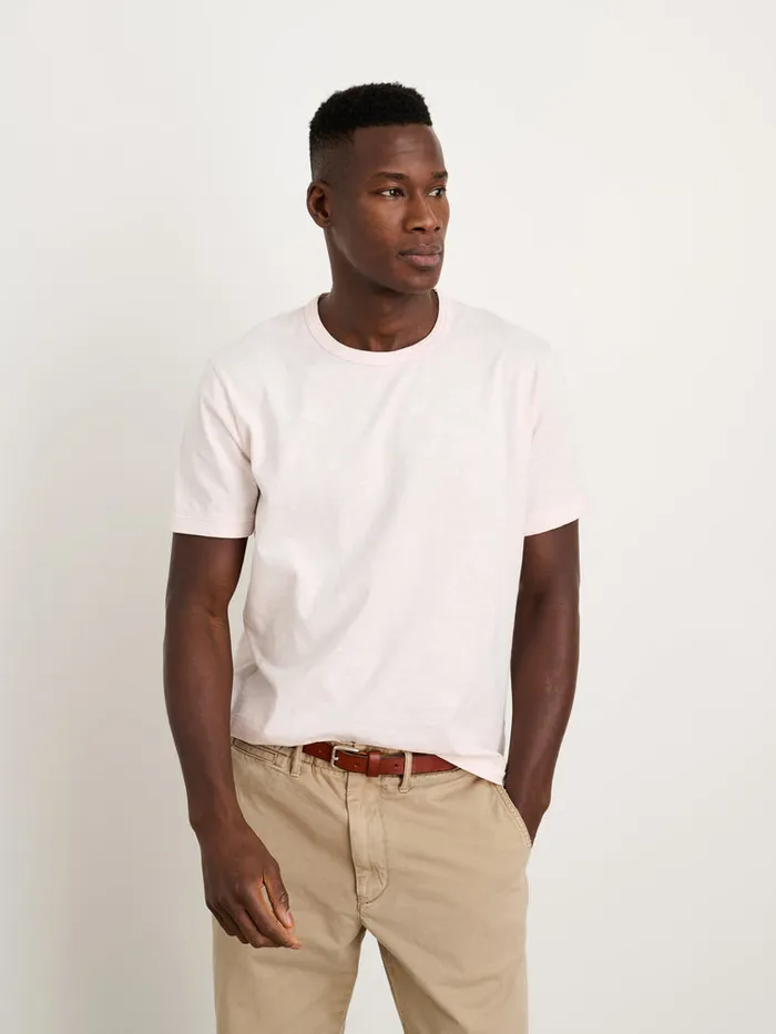 Men Alex Mill Tees Polos Standard T Shirt In Slub Cotton Rose Water