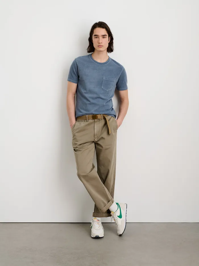 Men Alex Mill Tees Polos Vintage Wash Pocket Tee Faded Blue