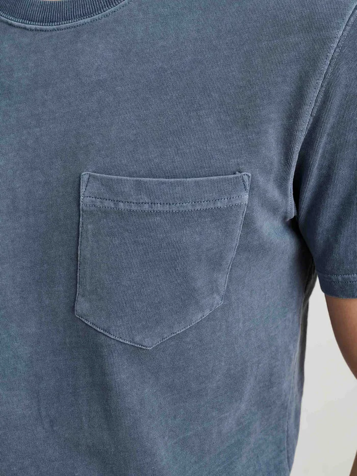 Men Alex Mill Tees Polos Vintage Wash Pocket Tee Faded Blue