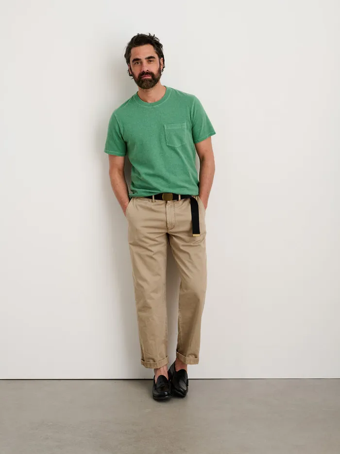 Men Alex Mill Tees Polos Vintage Wash Pocket Tee Pine Green