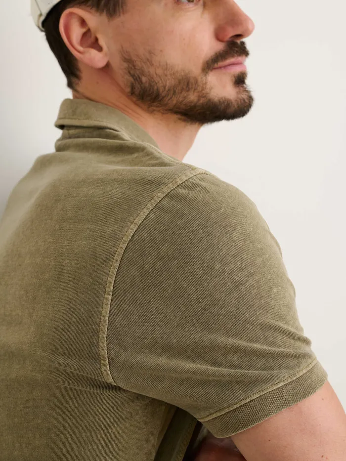 Men Alex Mill Tees Polos Vintage Wash Polo Bay Leaf