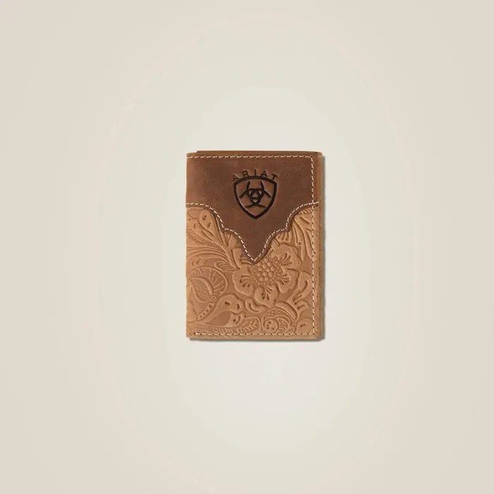 Men Bags and Wallets Ariat Addison Trifold Wallet Brown