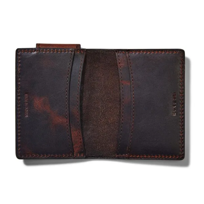 Men Bags and Wallets Ariat Bifold Slim Wallet Logo Brown Rowdy