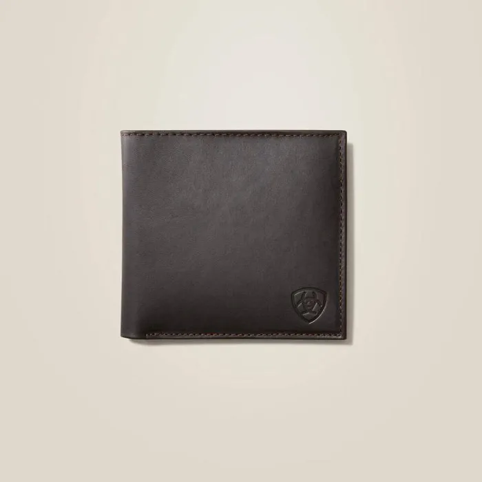 Men Bags and Wallets Ariat Bifold Wallet Logo Dark Copper