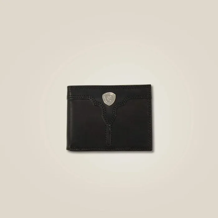 Men Bags and Wallets Ariat Center Ridge Bifold Wallet Black