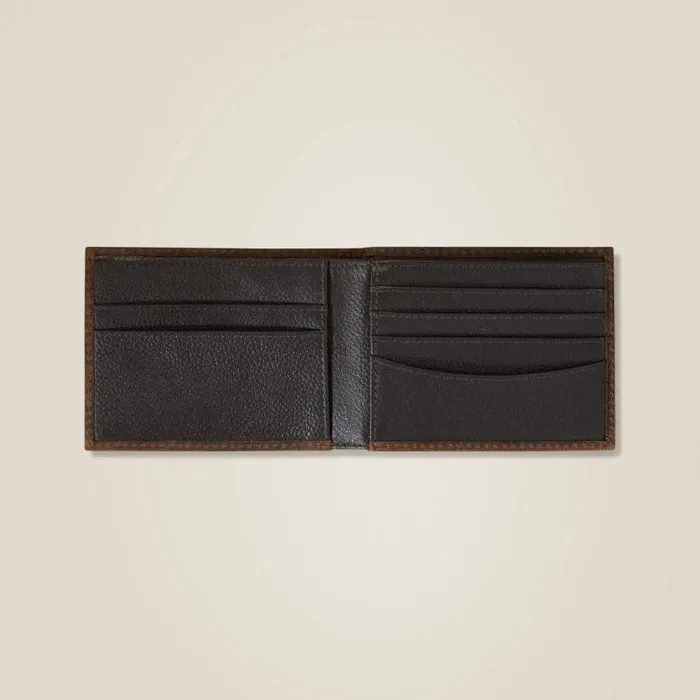 Men Bags and Wallets Ariat Large Logo Bifold Wallet Brown Men Bags and Wallets Ariat Large Logo Bifold Wallet Brown