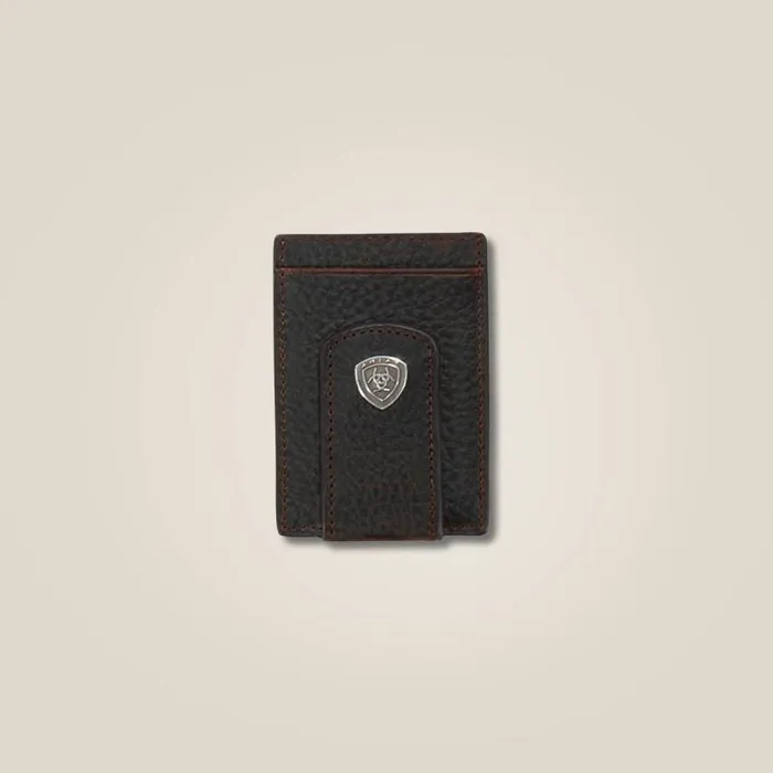 Men Bags and Wallets Ariat Shield Medallion Card Case Brown