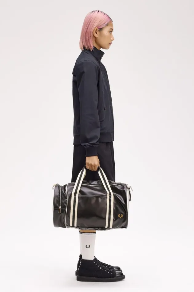Men Bags Fred Perry Classic Barrel Bag Blackecru