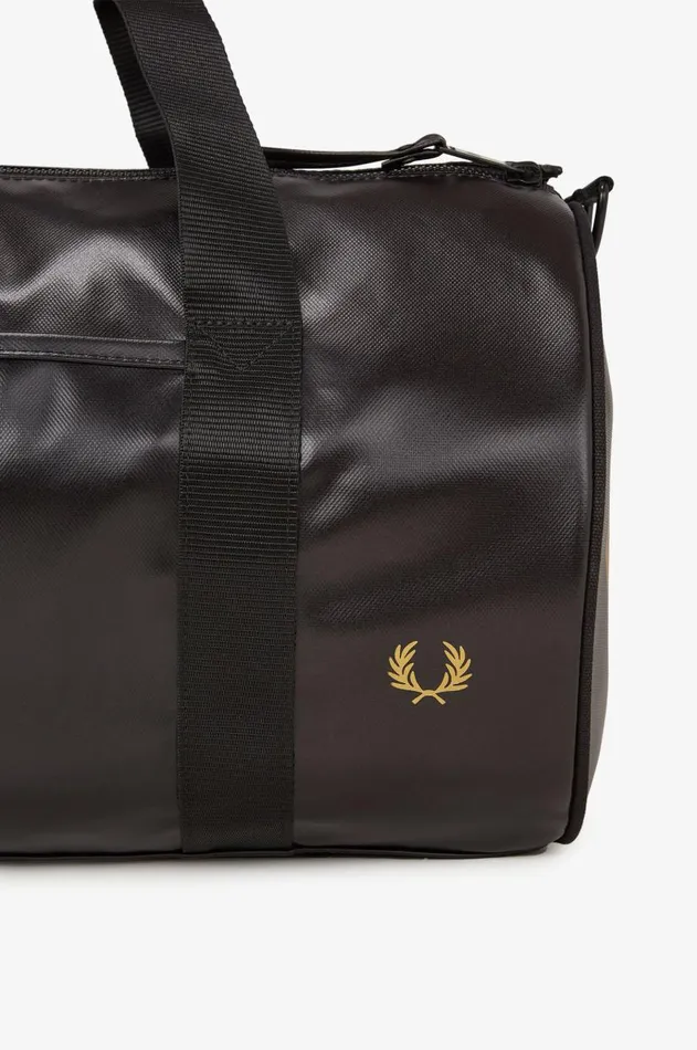 Men Bags Fred Perry Tonal Barrel Bag Blackgold