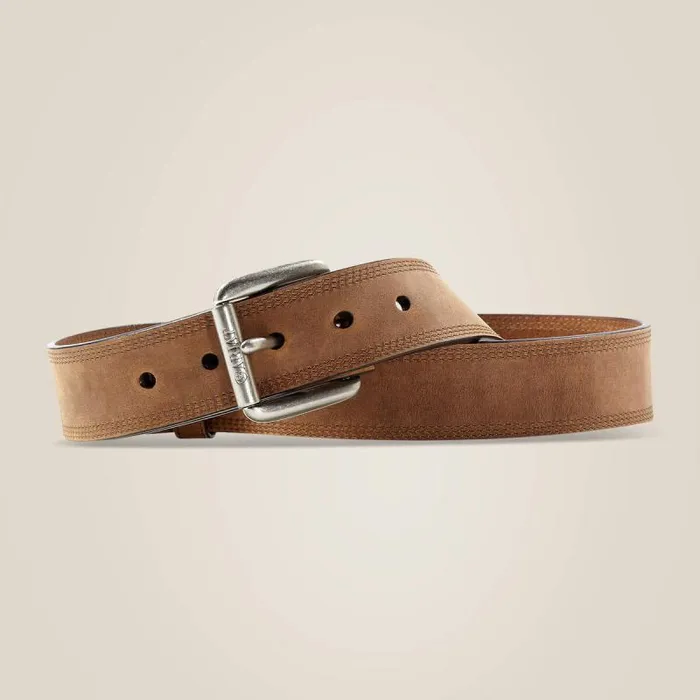 Men Belts Ariat Triple Row Stitch Earth