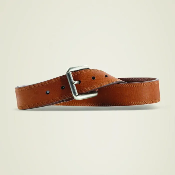 Men Belts Ariat Triple Row Stitch Sunshine