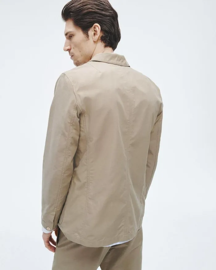 Men Blazers Rag 038 Bone Anderson Cotton Nylon Blazer Dark Taupe