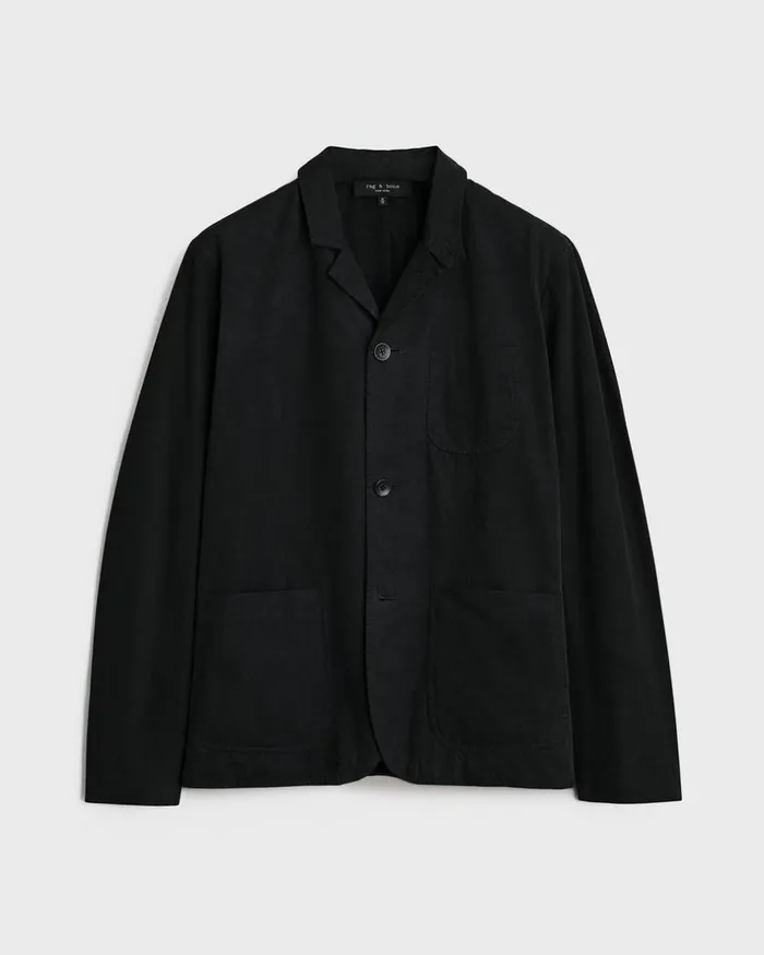 Men Blazers Rag 038 Bone Prospect Peached Cotton Blazer Black