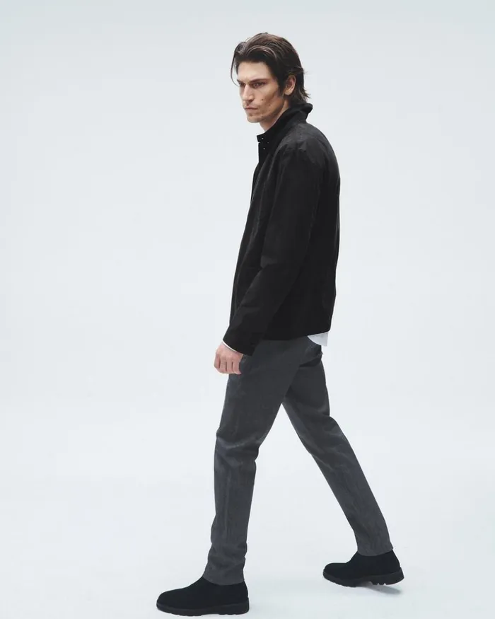 Men Blazers Rag 038 Bone Prospect Peached Cotton Blazer Black