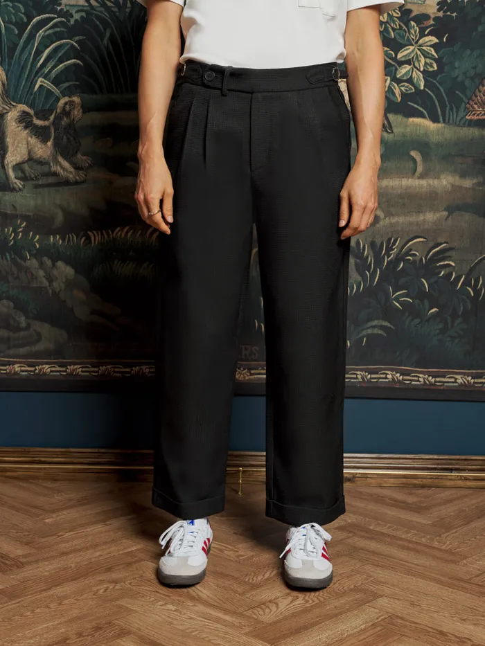 Men Bruno Buckle Trousers Coal Black Sister Jane Trousers