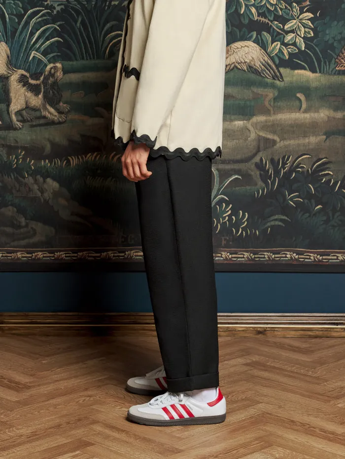 Men Bruno Buckle Trousers Coal Black Sister Jane Trousers