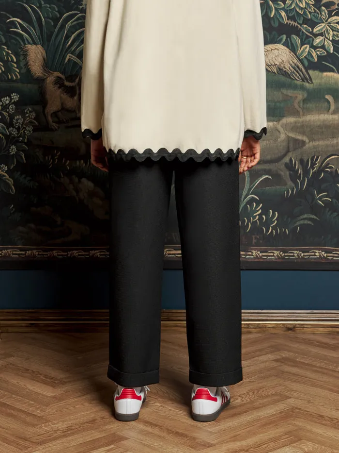 Men Bruno Buckle Trousers Coal Black Sister Jane Trousers
