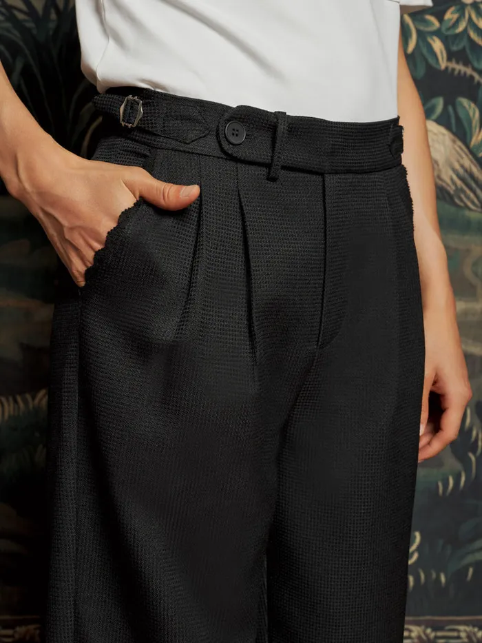 Men Bruno Buckle Trousers Coal Black Sister Jane Trousers