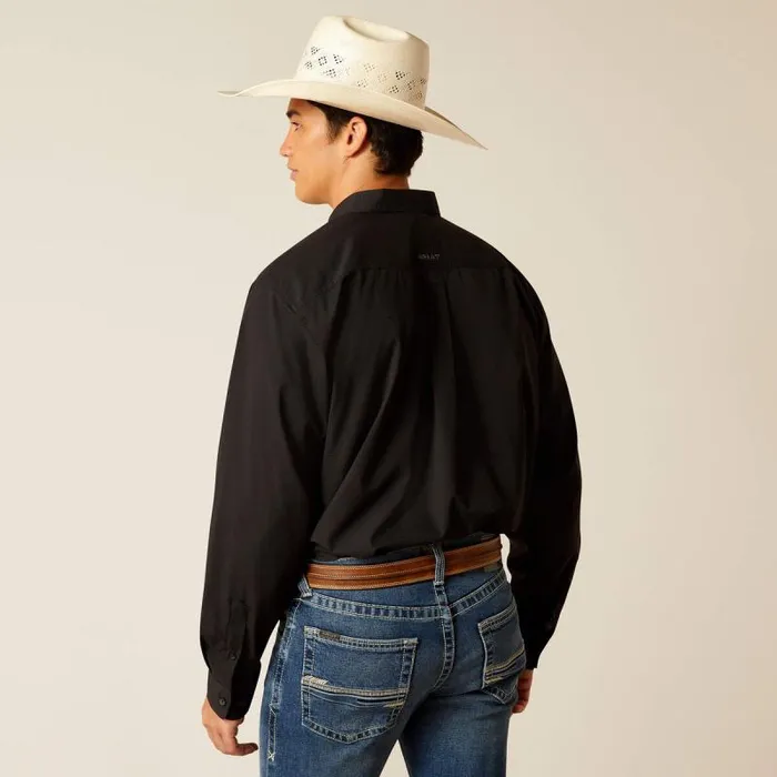 Men Button Down Shirts Ariat 360 AirFlow Classic Fit Shirt Black Men Button Down Shirts Ariat 360 AirFlow Classic Fit Shirt Black