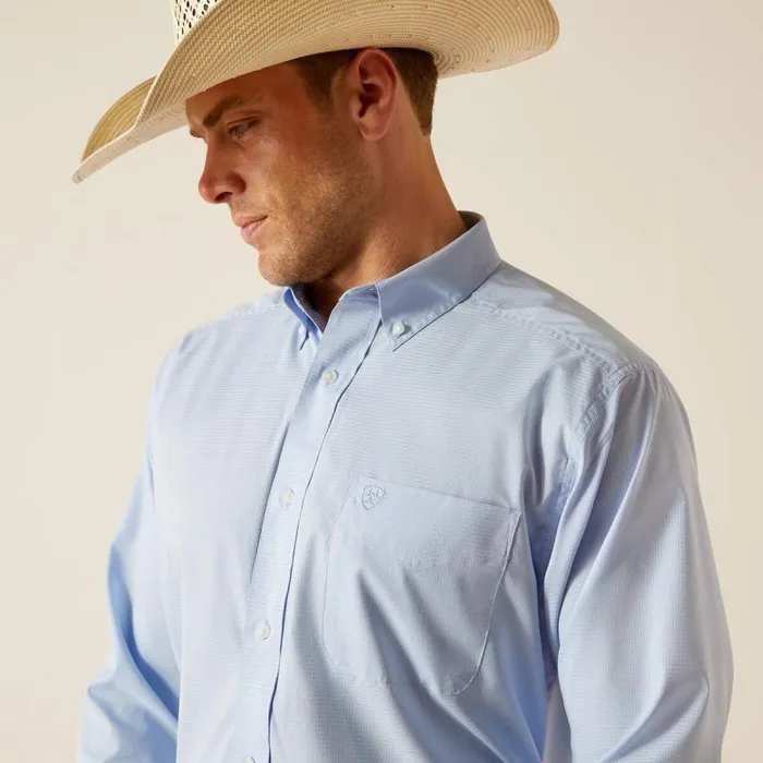 Men Button Down Shirts Ariat 360 AirFlow Classic Fit Shirt Light Blue Men Button Down Shirts Ariat 360 AirFlow Classic Fit Shirt Light Blue