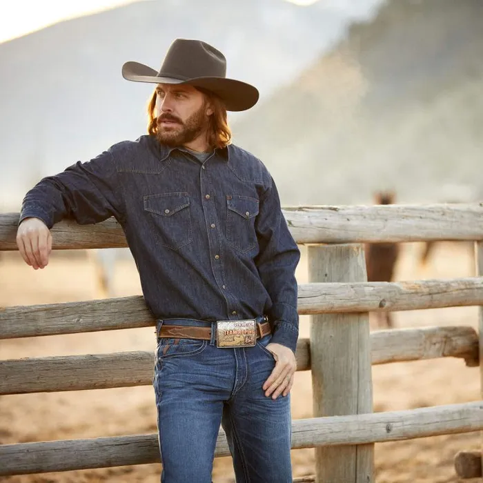 Men Button Down Shirts Ariat Classic Denim Shirt Broadway Men Button Down Shirts Ariat Classic Denim Shirt Broadway