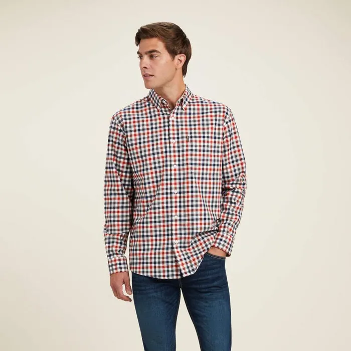 Men Button Down Shirts Ariat Clement Shirt Check