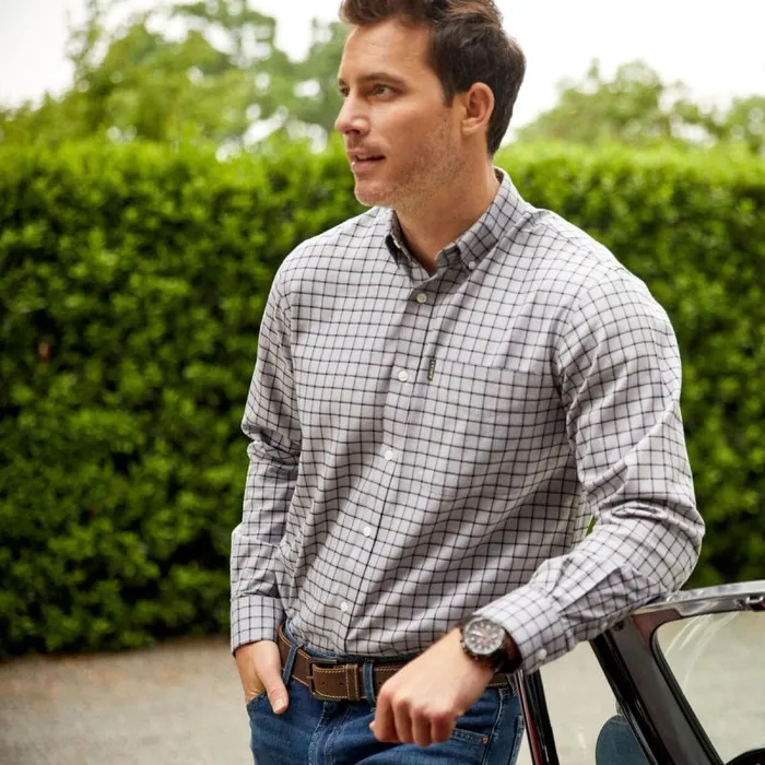 Men Button Down Shirts Ariat Clement Shirt Grey Check Men Button Down Shirts Ariat Clement Shirt Grey Check