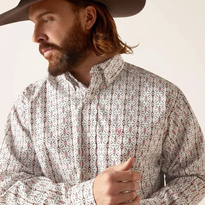 Men Button Down Shirts Ariat Edgar Classic Fit Shirt White Men Button Down Shirts Ariat Edgar Classic Fit Shirt White