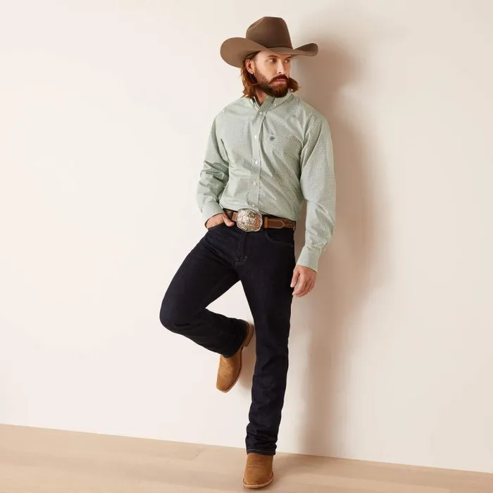 Men Button Down Shirts Ariat Edson Classic Fit Shirt White Men Button Down Shirts Ariat Edson Classic Fit Shirt White