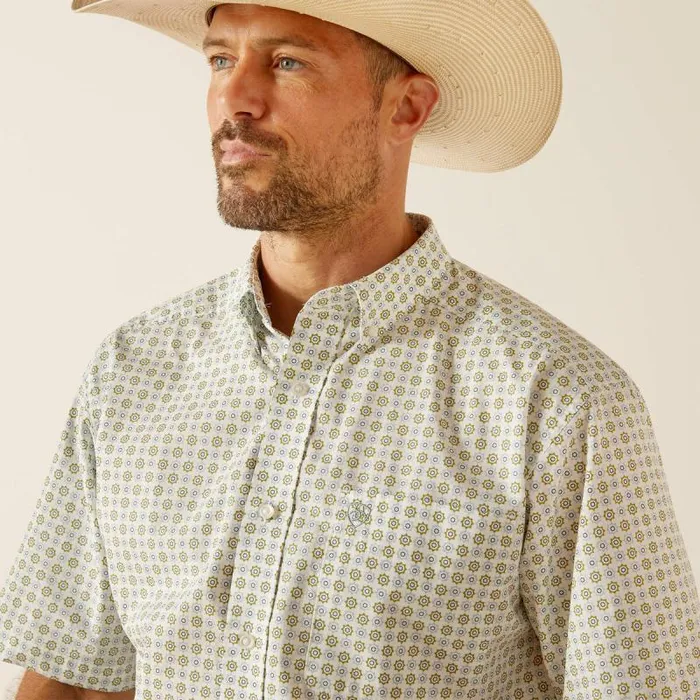 Men Button Down Shirts Ariat Eduardo Classic Fit Shirt Green Men Button Down Shirts Ariat Eduardo Classic Fit Shirt Green