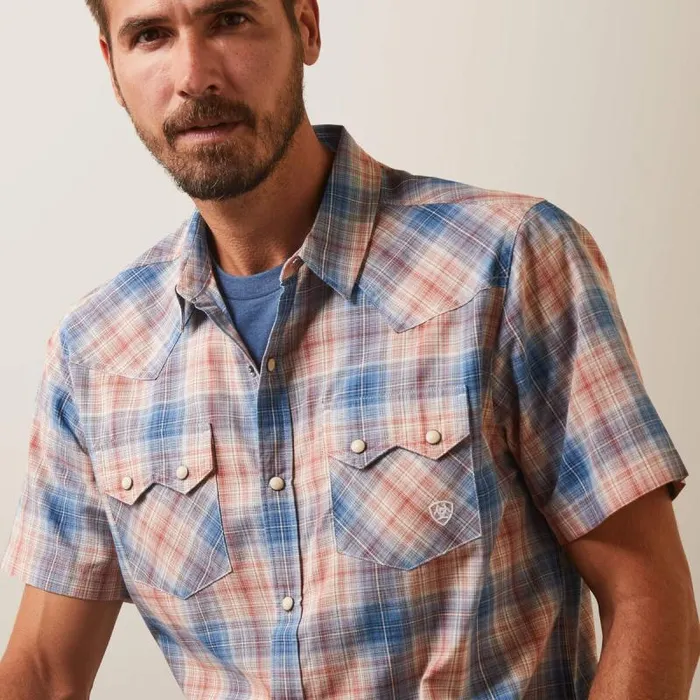 Men Button Down Shirts Ariat Hadrian Retro Fit Shirt Blue Heaven Men Button Down Shirts Ariat Hadrian Retro Fit Shirt Blue Heaven