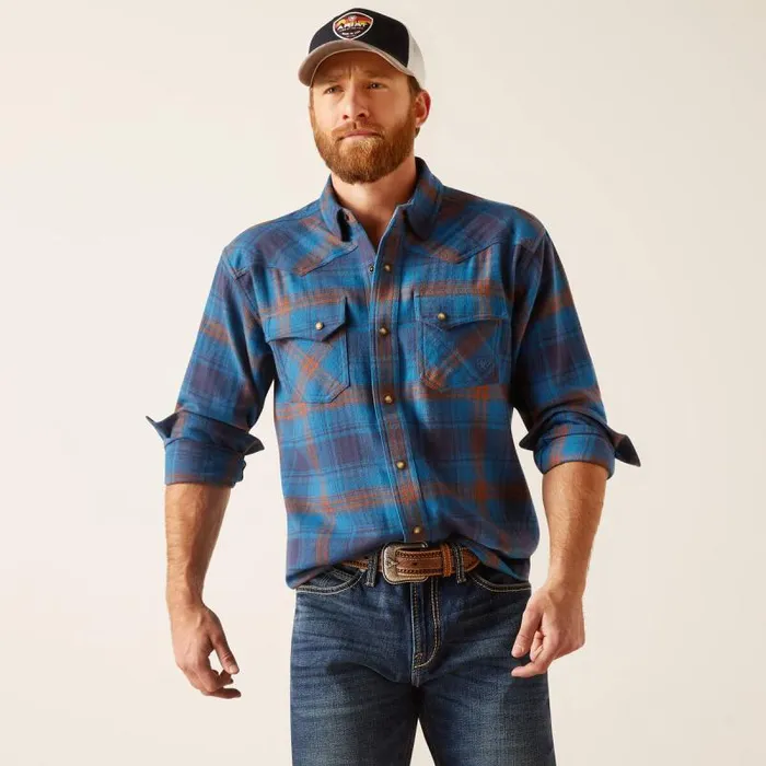 Men Button Down Shirts Ariat Hans Retro Fit Shirt Moon Howl