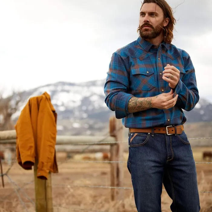 Men Button Down Shirts Ariat Hans Retro Fit Shirt Moon Howl Men Button Down Shirts Ariat Hans Retro Fit Shirt Moon Howl