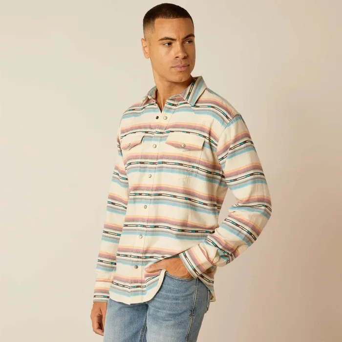 Men Button Down Shirts Ariat Hansel Retro Fit Shirt Sandshell