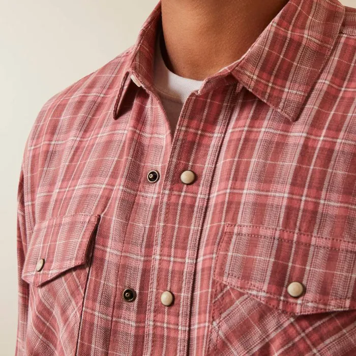 Men Button Down Shirts Ariat Hart Retro Fit Shirt White Asparagus Men Button Down Shirts Ariat Hart Retro Fit Shirt White Asparagus