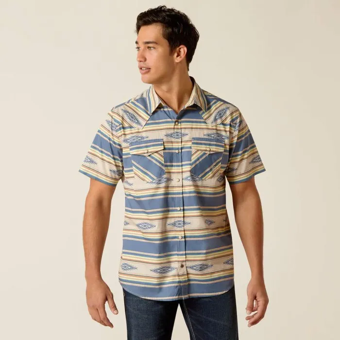 Men Button Down Shirts Ariat Hebastian Retro Fit Shirt Sandshell