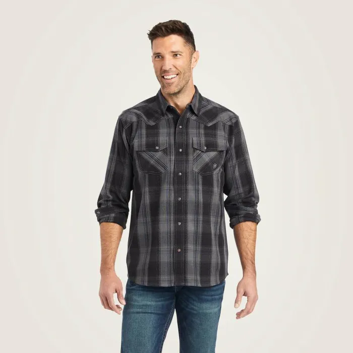 Men Button Down Shirts Ariat Herrold Retro Fit Shirt Black
