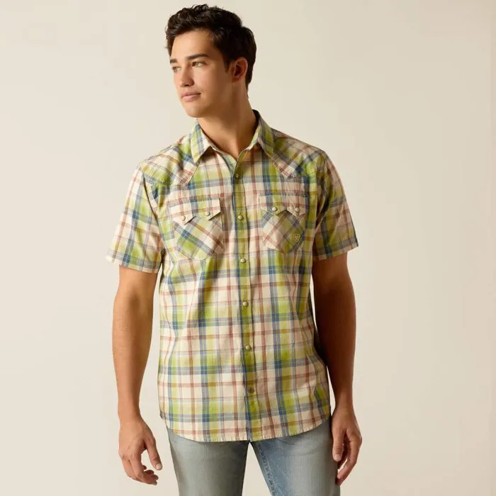 Men Button Down Shirts Ariat Hinston Retro Fit Shirt Sandshell